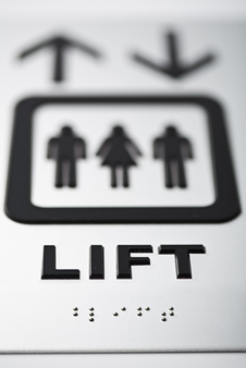 lift tabliczka informacyjna z brajlem
